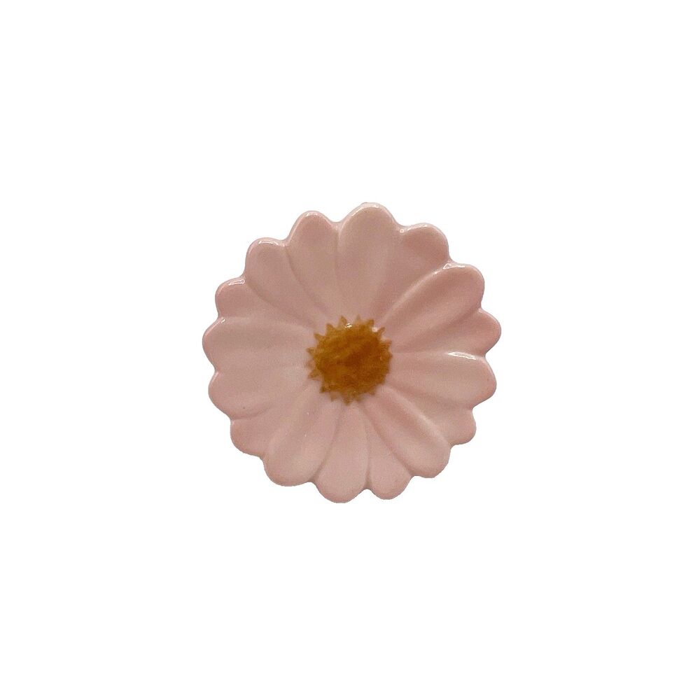 Nora Fleming Gerber Daisy Flower Power Ceramic Hand Painted Pink Charm Floral